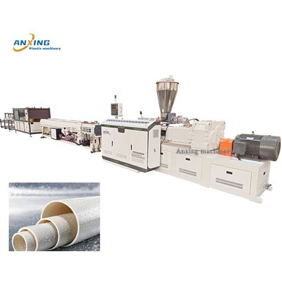 300-400kg / H Loidhne cinneasachaidh pìoba drèanaidh uisge plastaig PVC